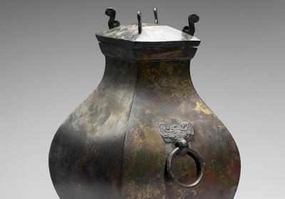 图片[3]-Fang wine vessel with animal-mask ring handles, Han dynasty (206 BCE-220 CE)-China Archive